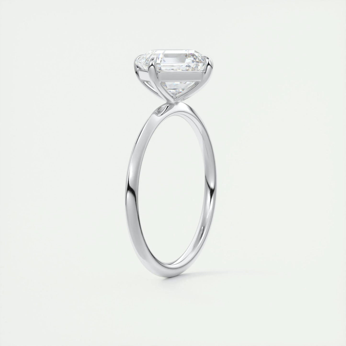 2 CT Asscher Solitaire CVD F/VS1 Diamond Engagement Ring 6