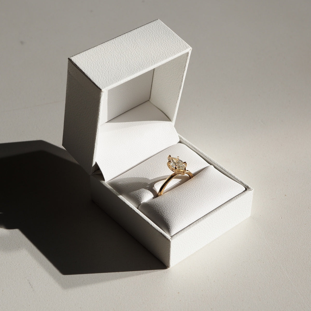 Stunning 1 CT Marquise Moissanite Engagement Ring with Solitaire Design