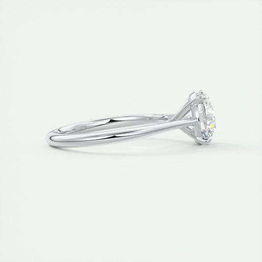 2 CT Round Solitaire CVD F/VS1 Diamond Engagement Ring 2