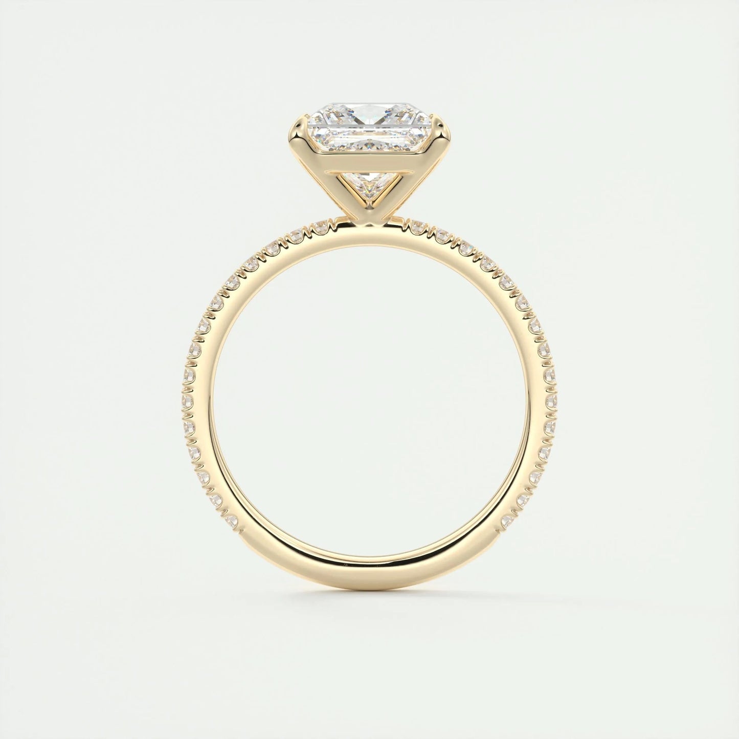 2 CT Princess Solitaire CVD F/VS1 Diamond Engagement Ring 14