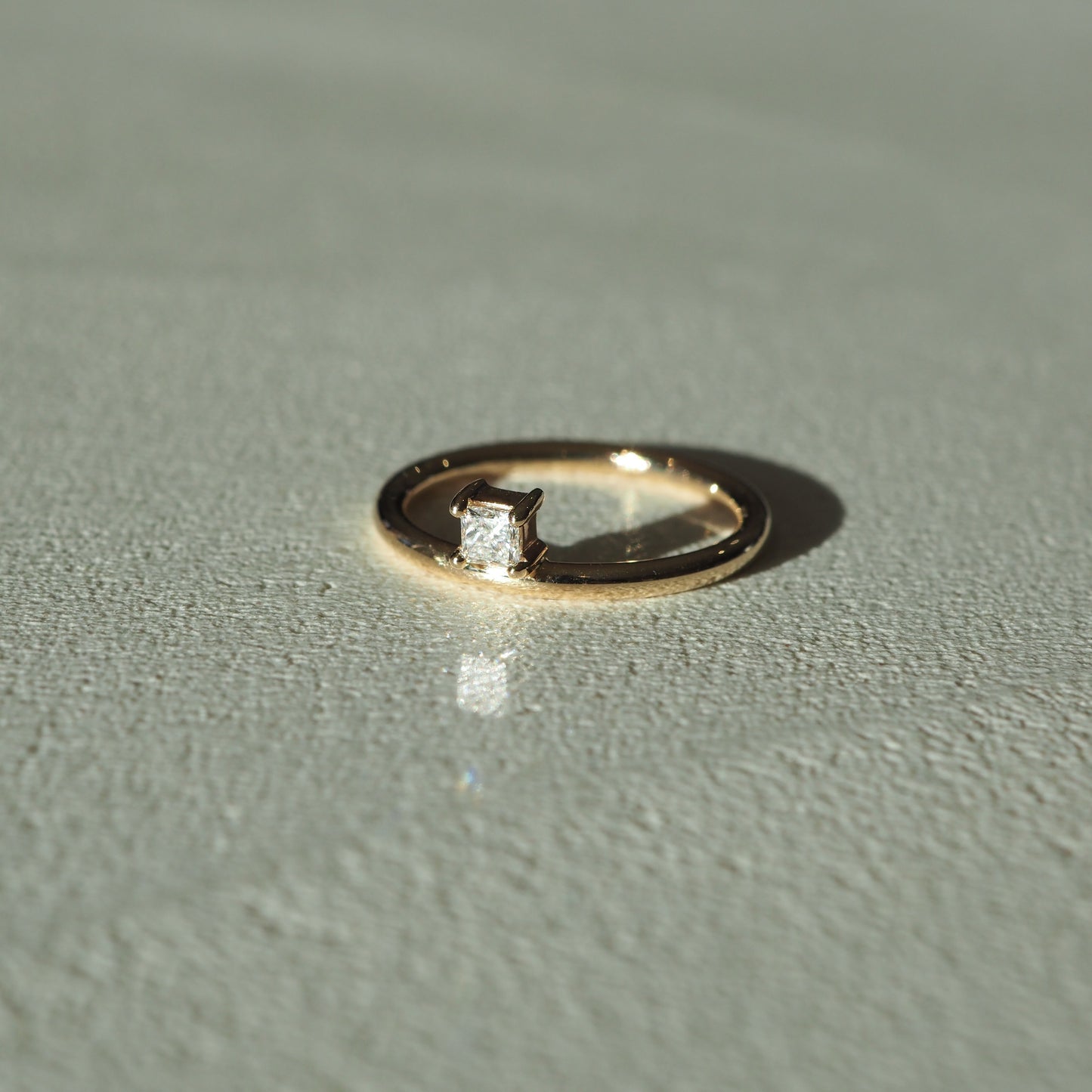 Stunning 0.20 CT Princess Moissanite Engagement Ring with Solitaire Design