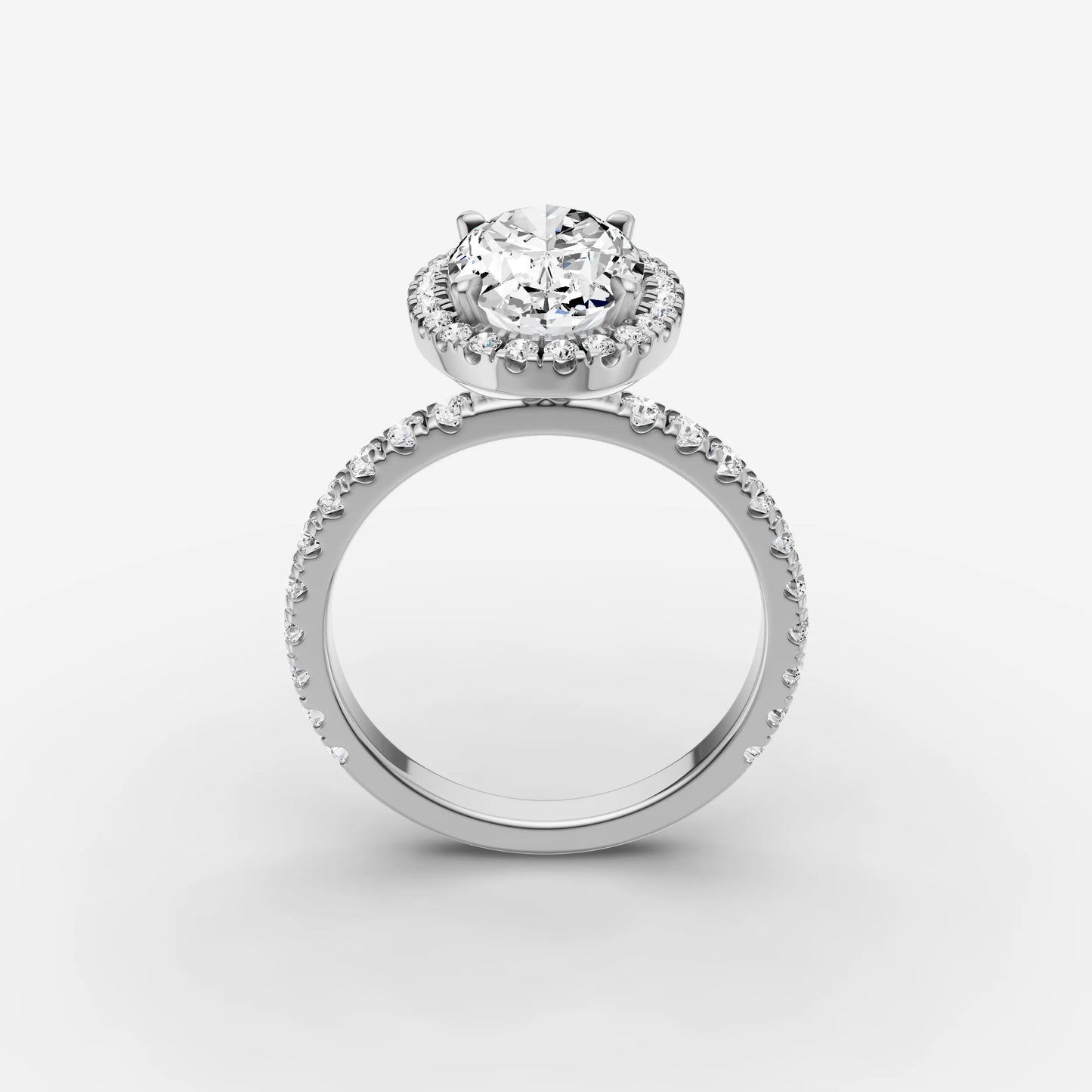 Halo & Pave - Oval