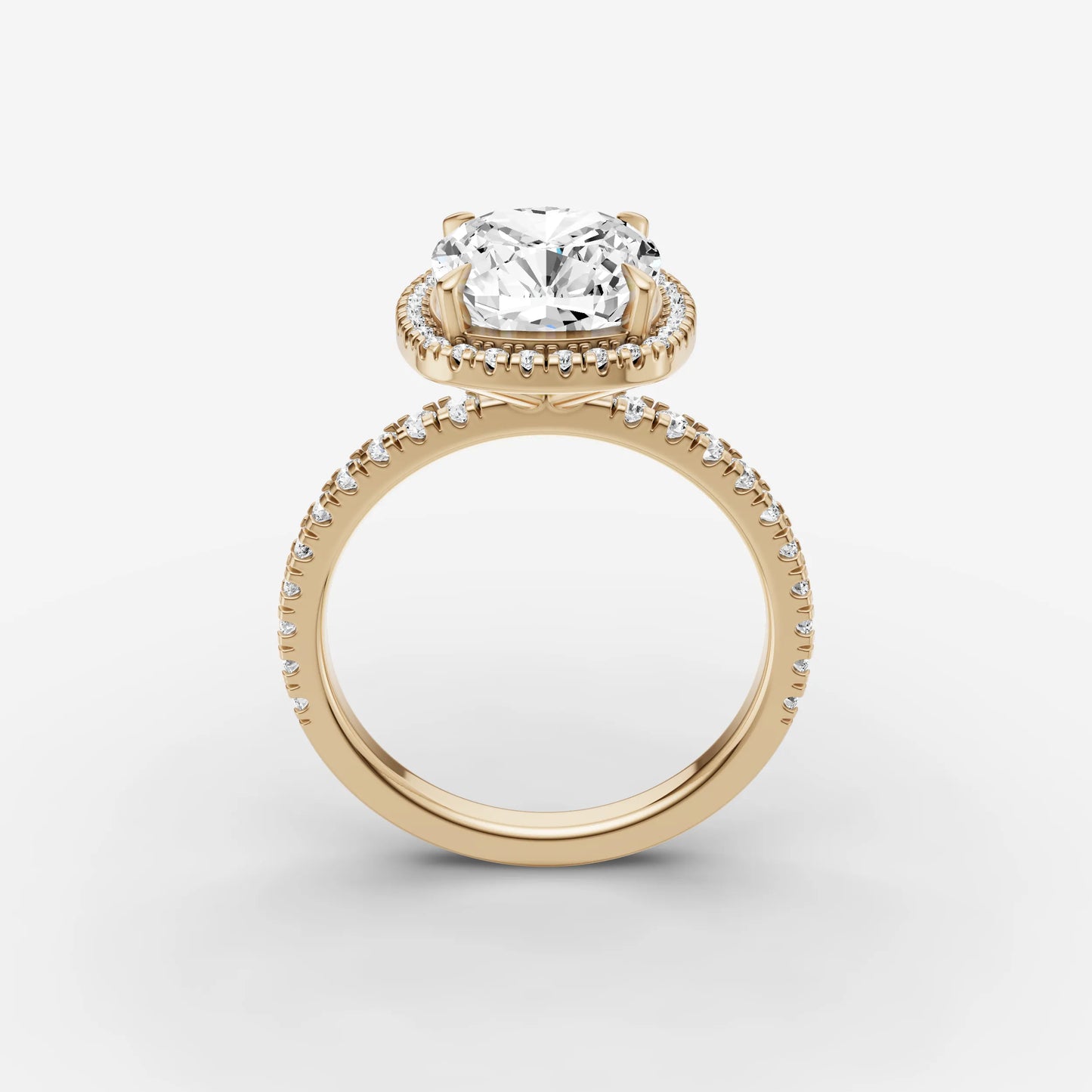 Halo & Pave - Cushion
