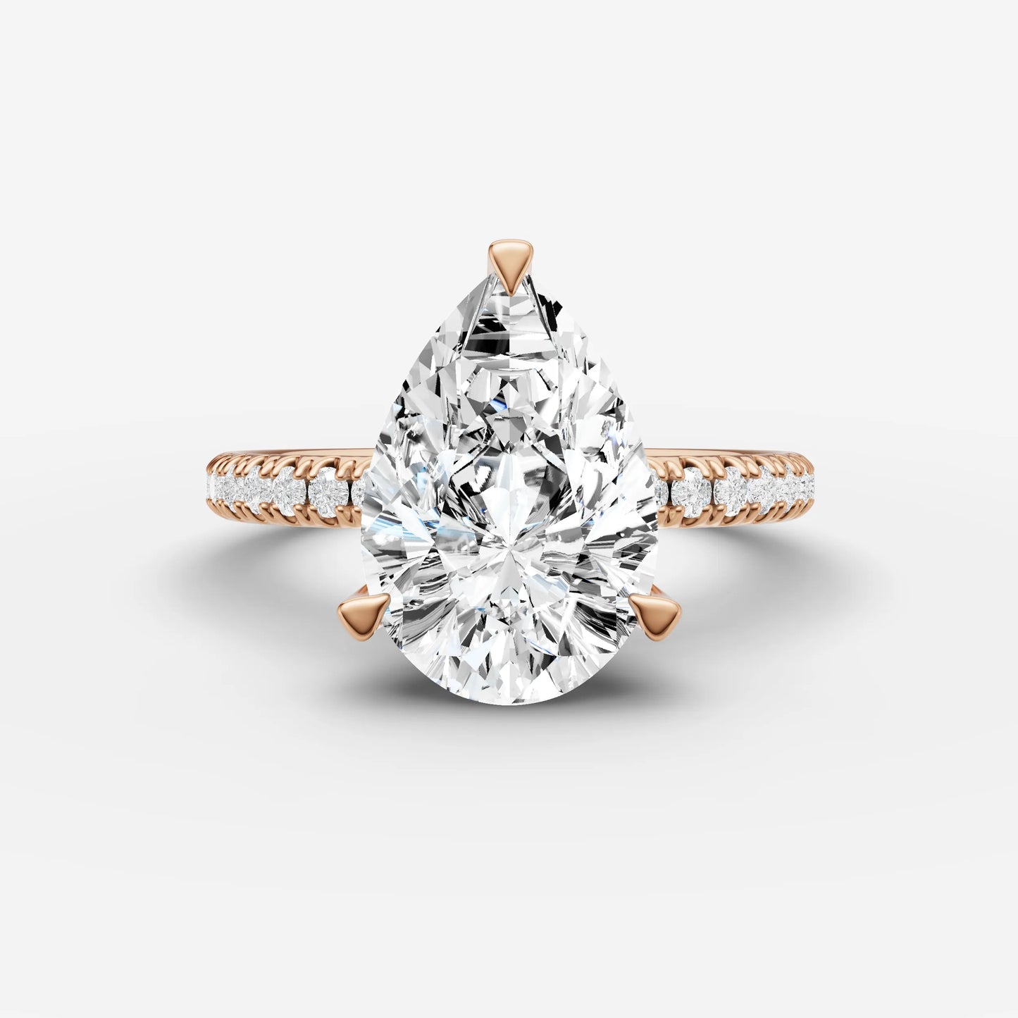 Hidden Halo & Pave - Pear