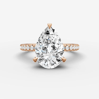 Hidden Halo & Pave - Pear