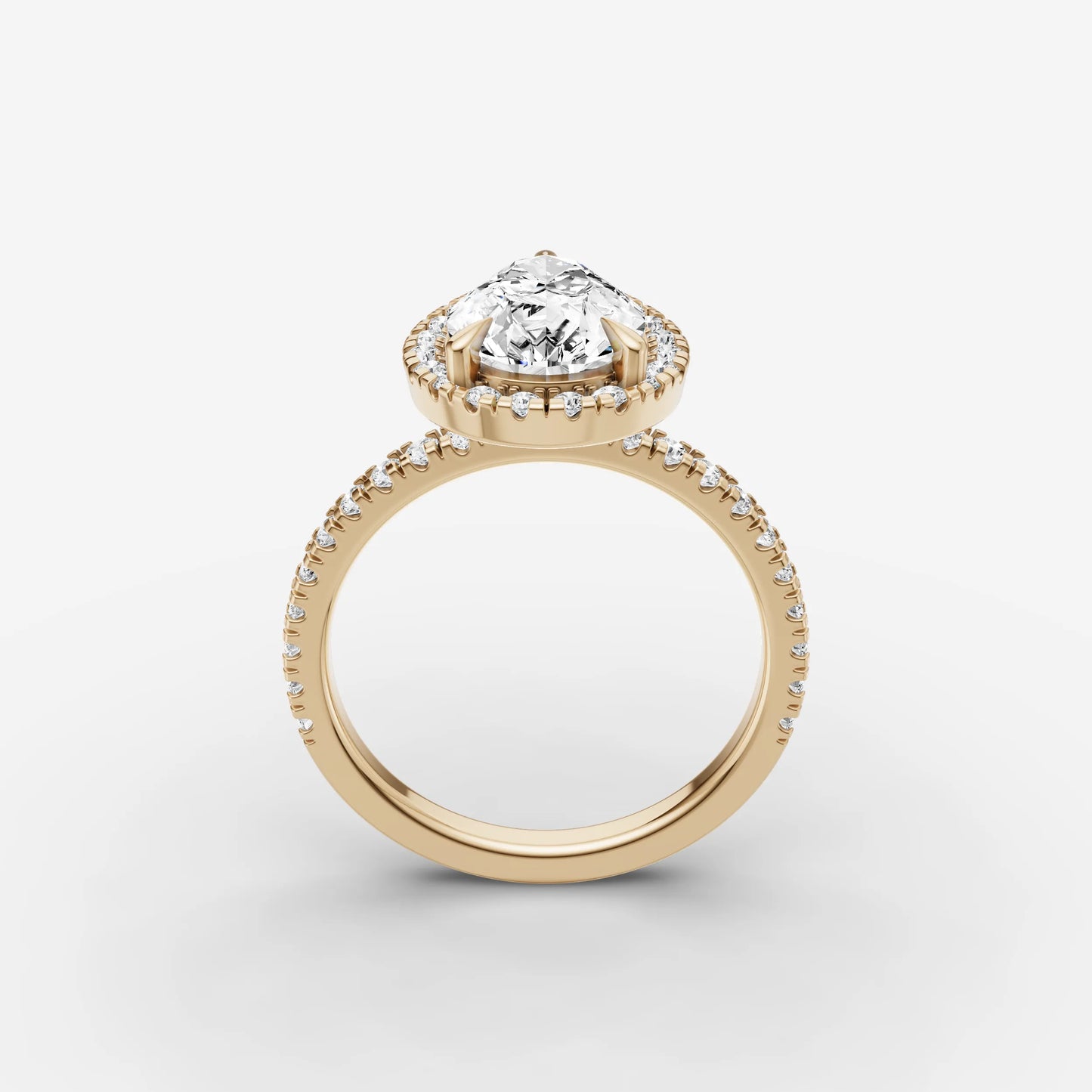 Halo & Pave - Pear