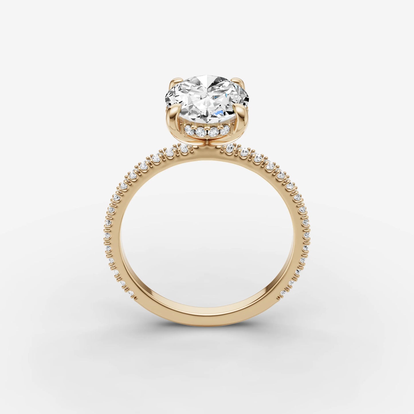 Hidden Halo & Pave - Oval
