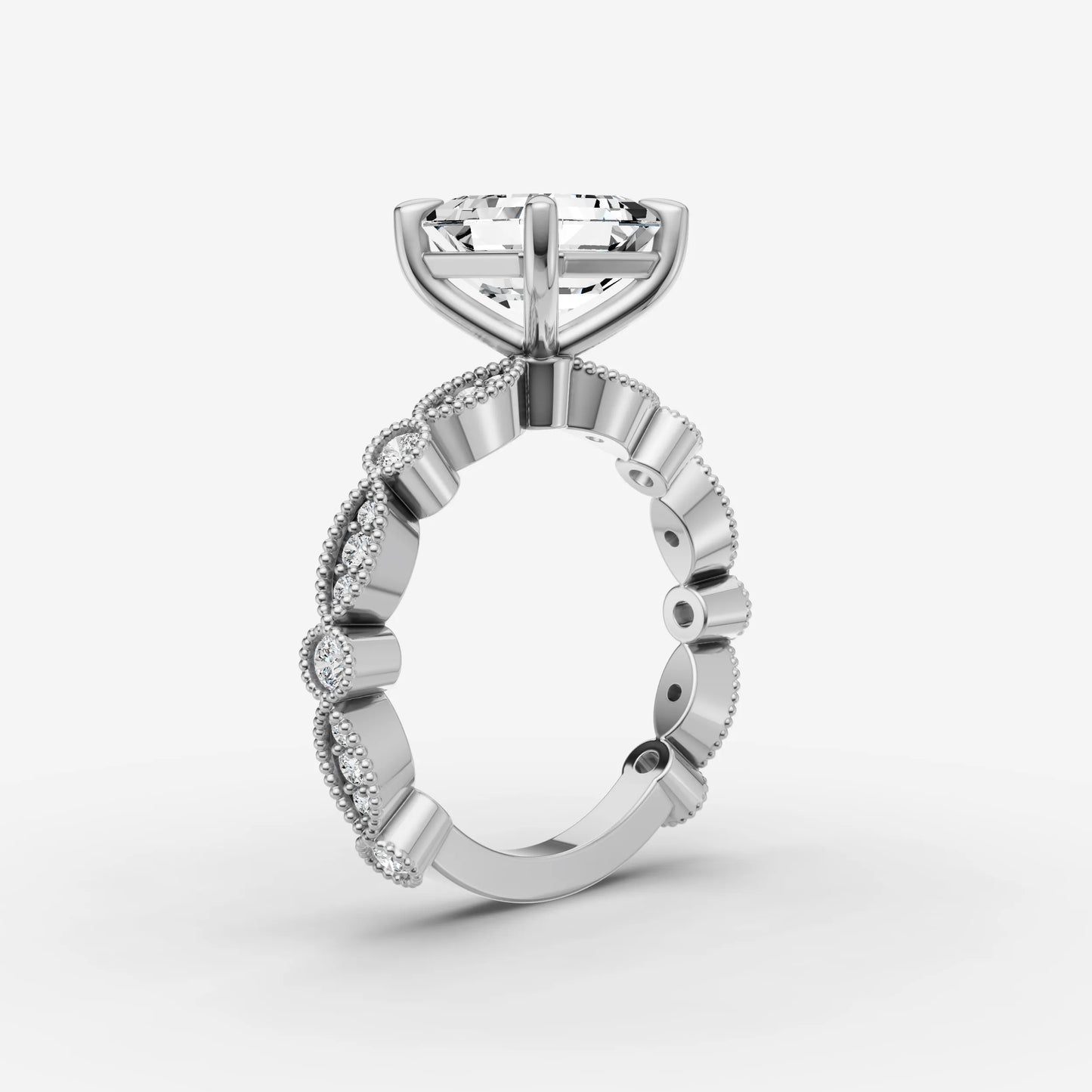 Vintage Pave - Asscher
