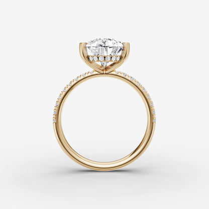 Hidden Halo & Pave - Pear