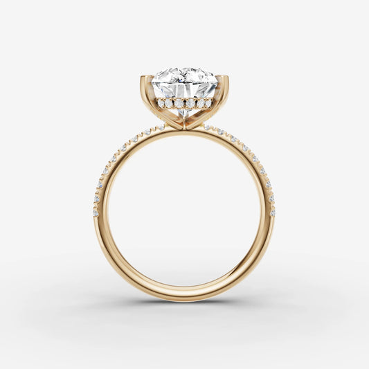Hidden Halo & Pave - Pear