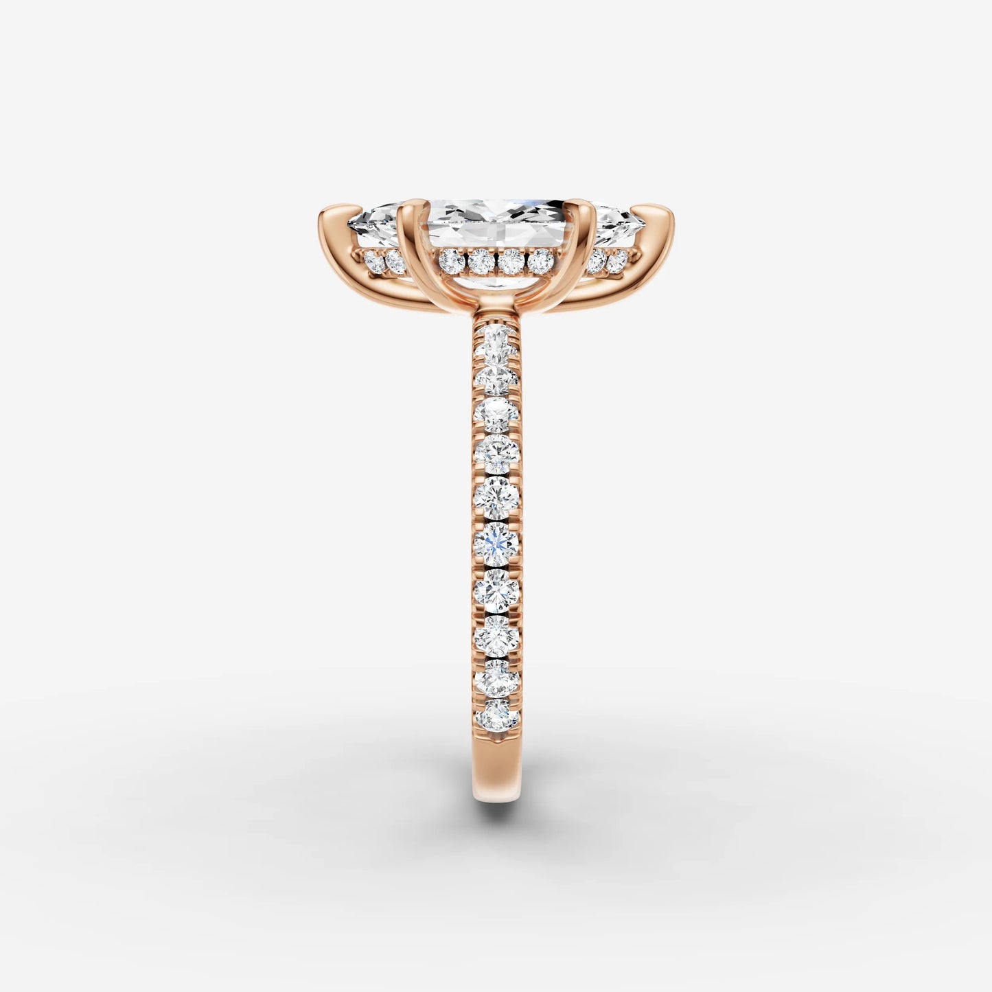 Hidden Halo & Pave - Marquise