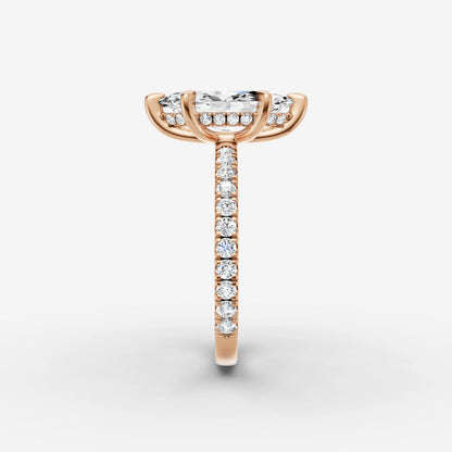 Hidden Halo & Pave - Marquise