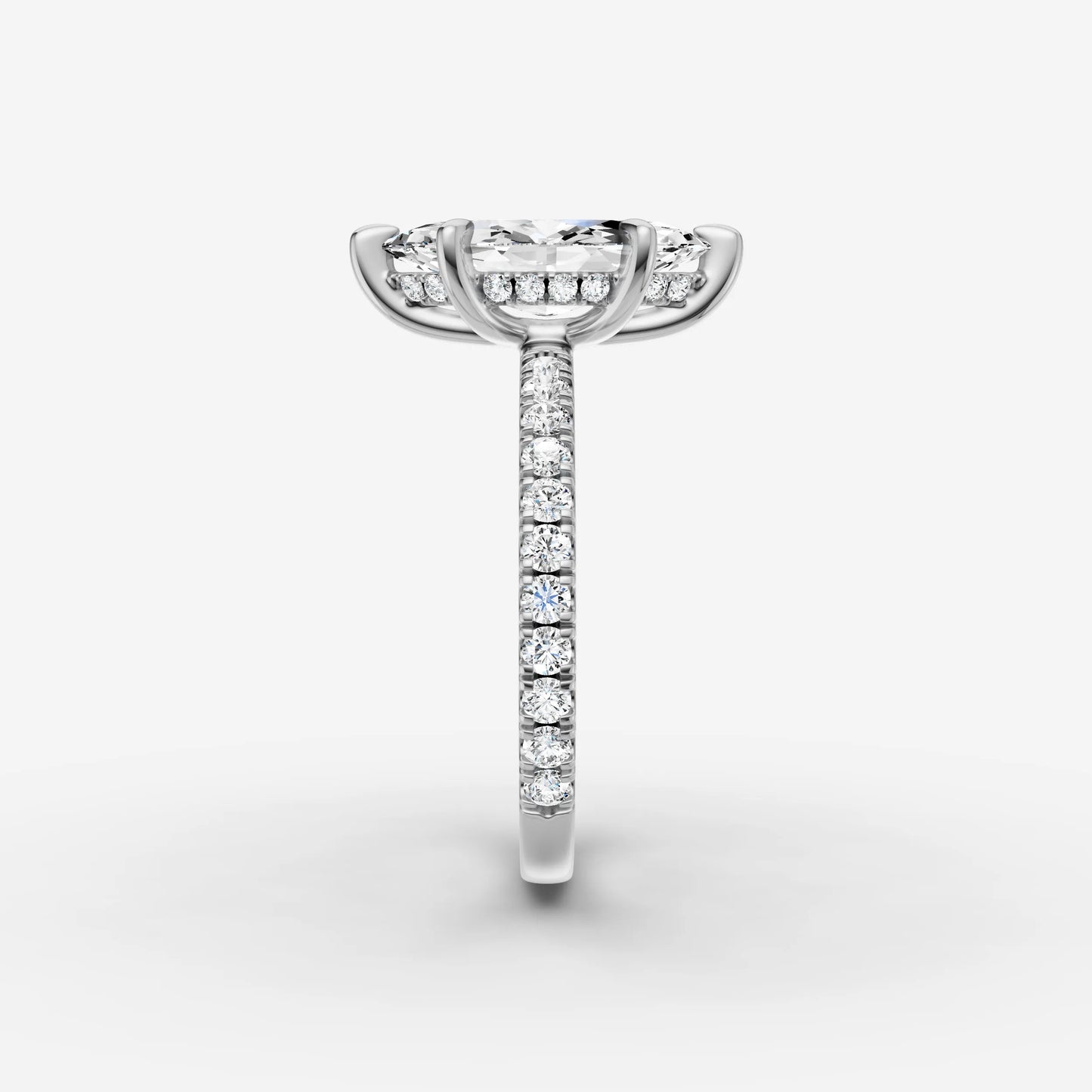 Hidden Halo & Pave - Marquise