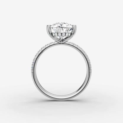 Hidden Halo & Pave - Pear