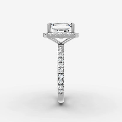 Halo & Pave - Emerald