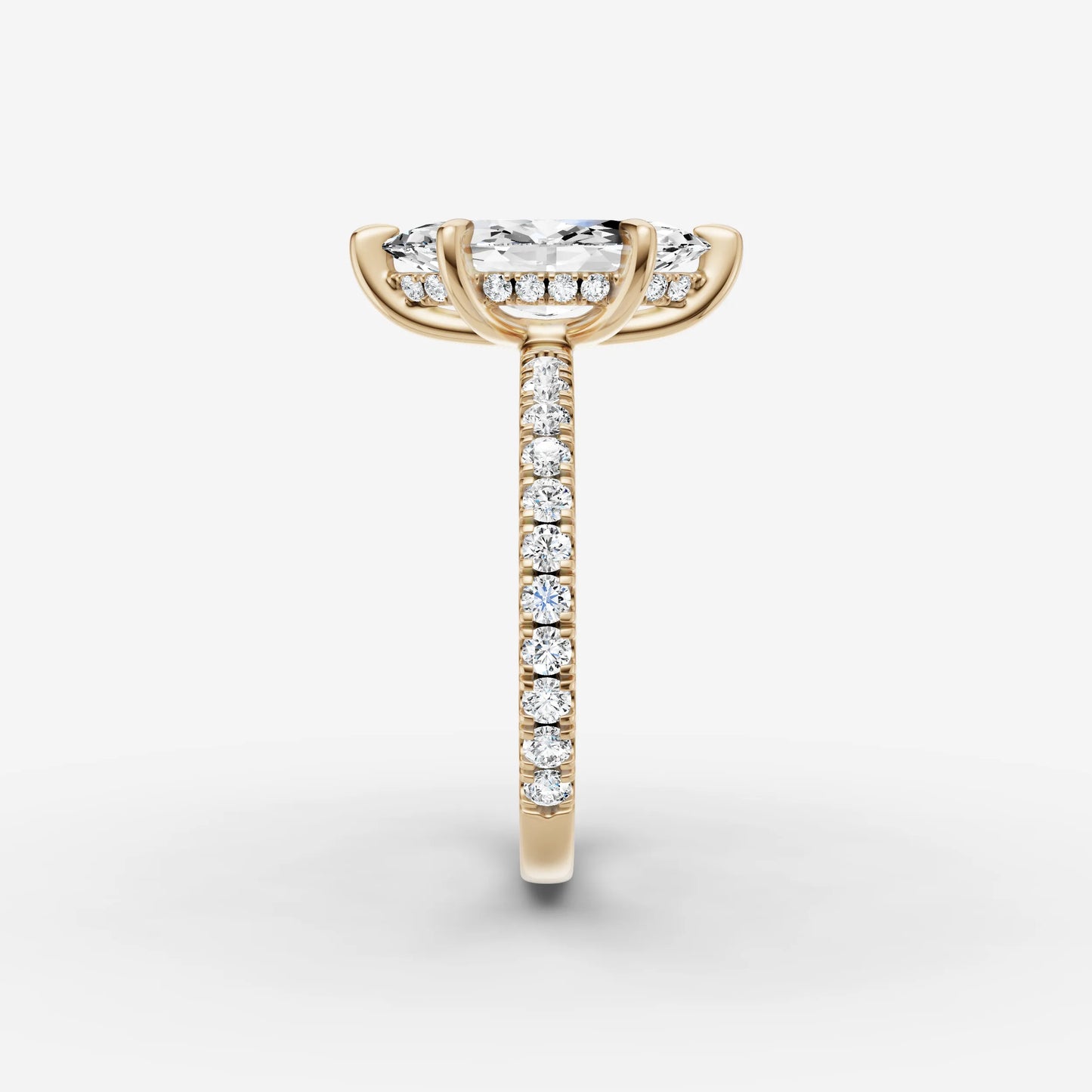 Hidden Halo & Pave - Marquise