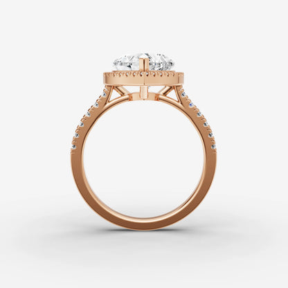 Halo & Pave - Heart