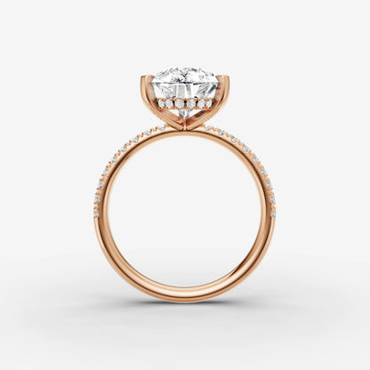 Hidden Halo & Pave - Pear