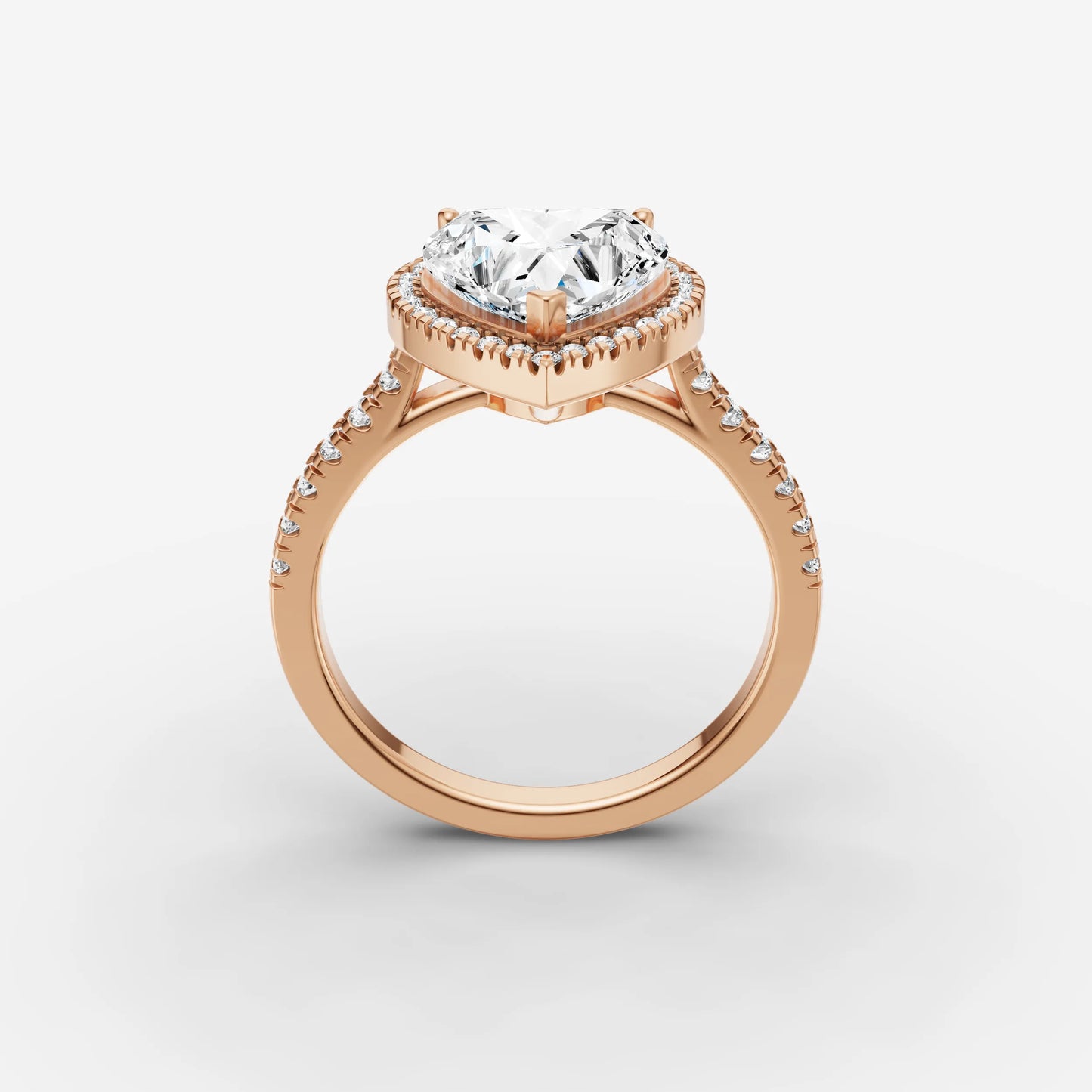 Halo & Pave - Heart