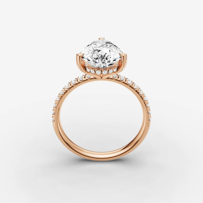 Hidden Halo & Pave - Pear