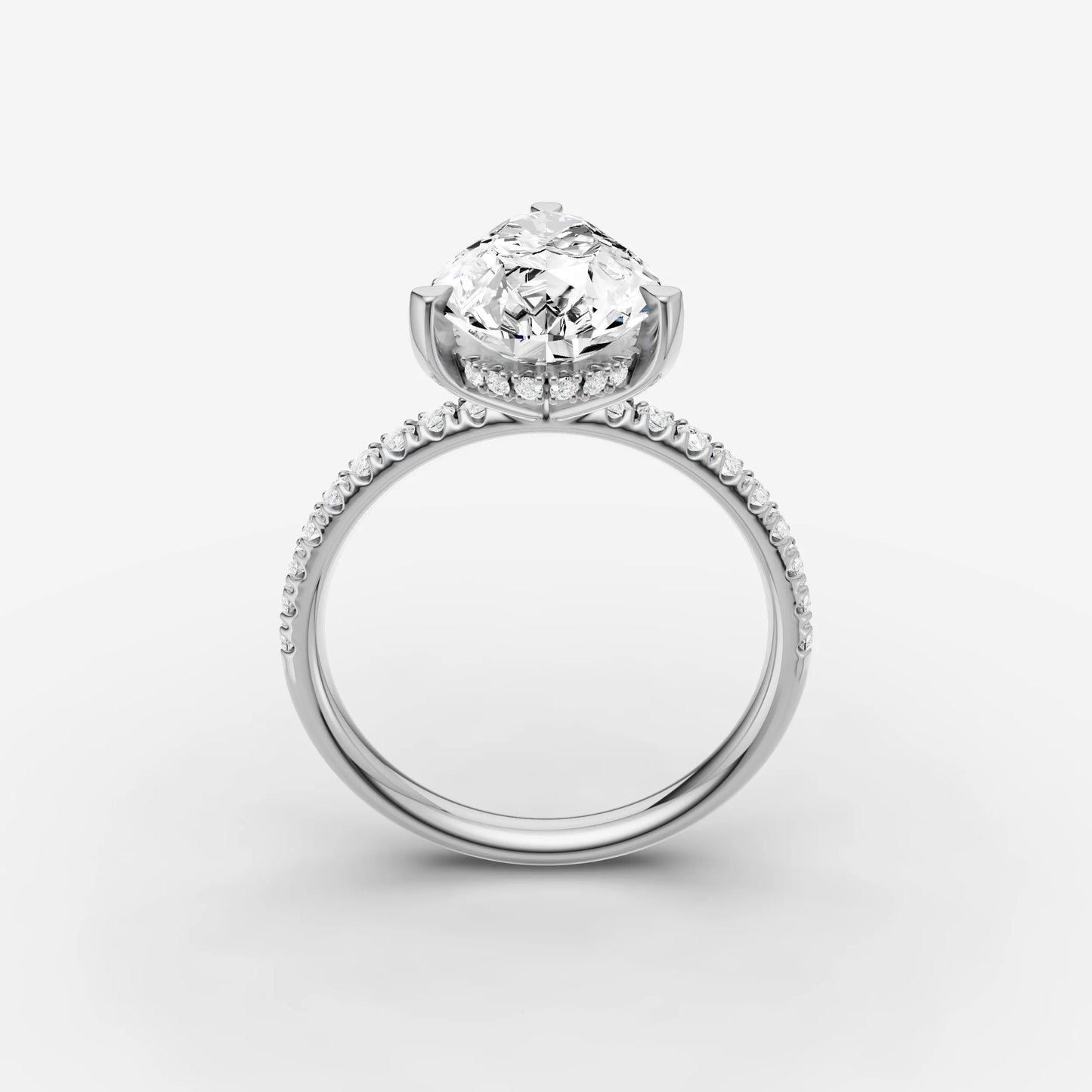 Hidden Halo & Pave - Pear