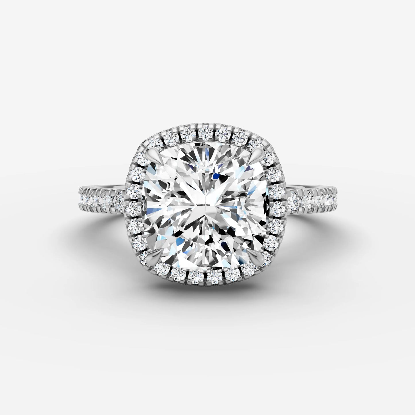 Halo & Pave - Cushion