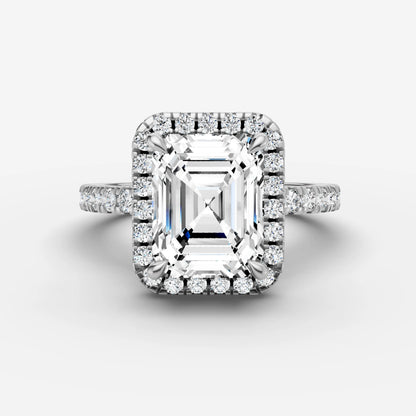 Halo & Pave - Emerald