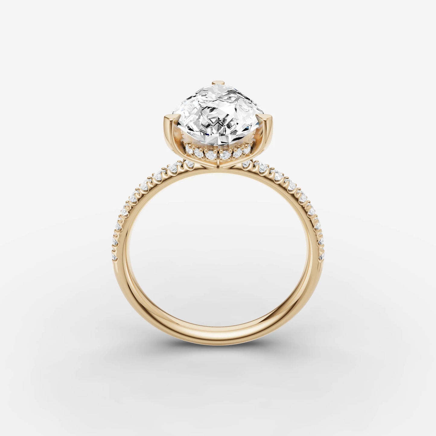 Hidden Halo & Pave - Pear