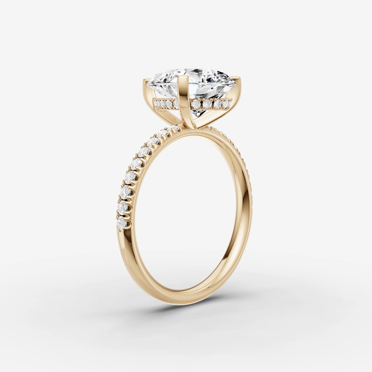Hidden Halo & Pave - Pear