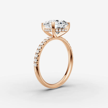 Hidden Halo & Pave - Pear
