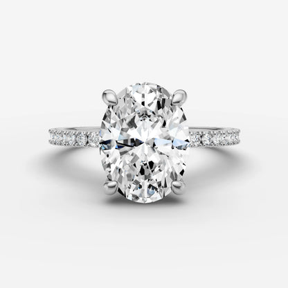 Hidden Halo & Pave - Oval