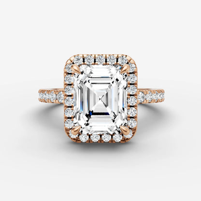 Halo & Pave - Emerald