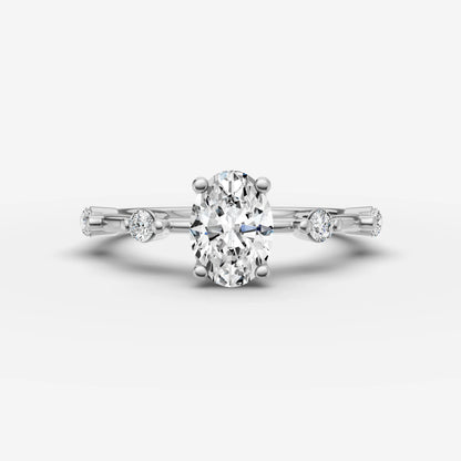 Dainty Pave - Oval