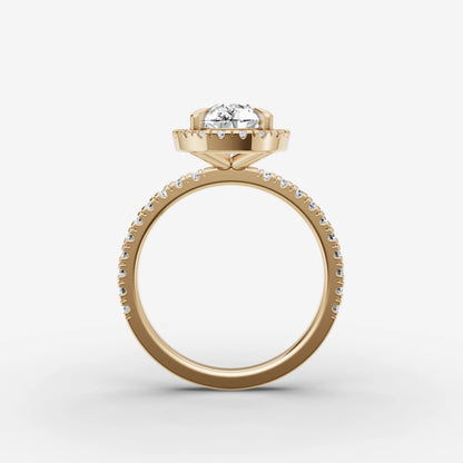 Halo & Pave - Pear