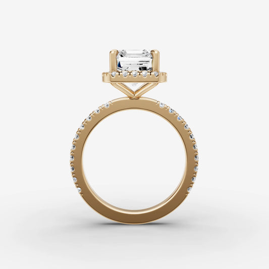 Halo & Pave - Emerald