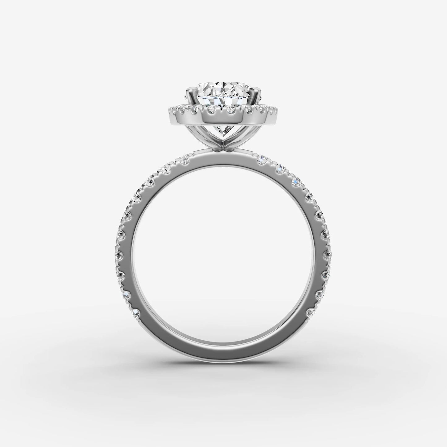 Halo & Pave - Oval