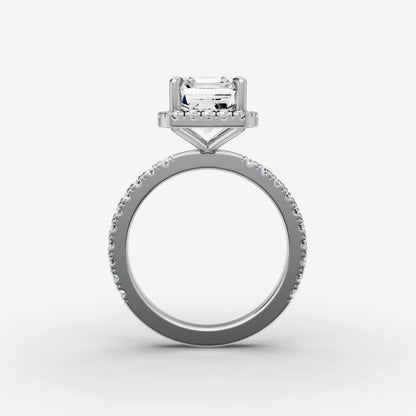 Halo & Pave - Emerald