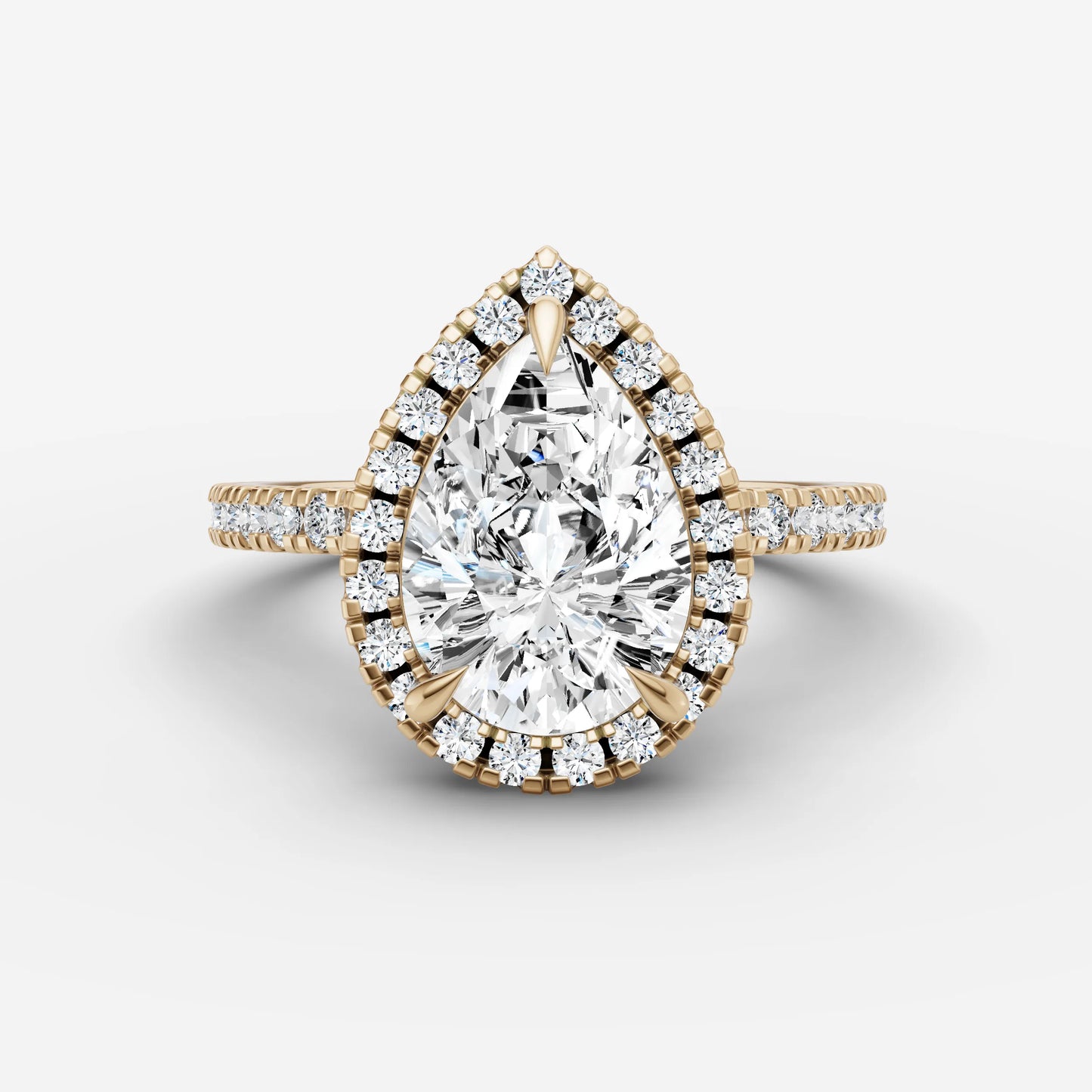 Halo & Pave - Pear