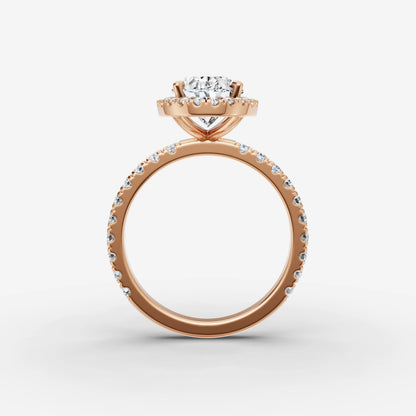 Halo & Pave - Oval