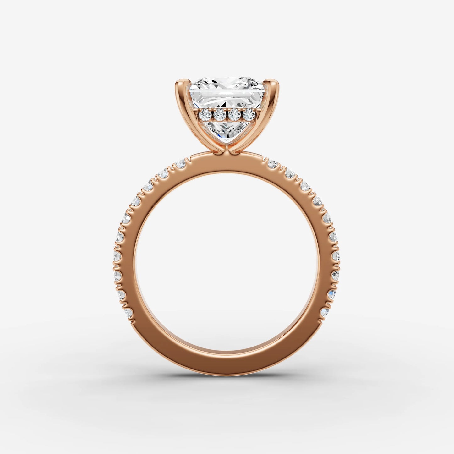 Hidden Halo & Pave - Princess