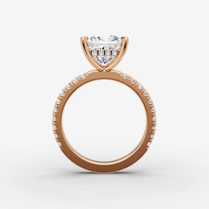 Hidden Halo & Pave - Princess