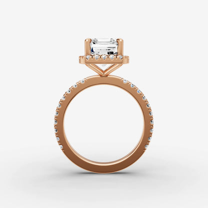 Halo & Pave - Emerald