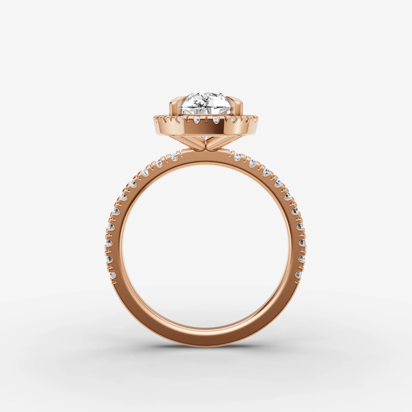 Halo & Pave - Pear