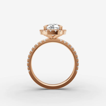 Halo & Pave - Pear