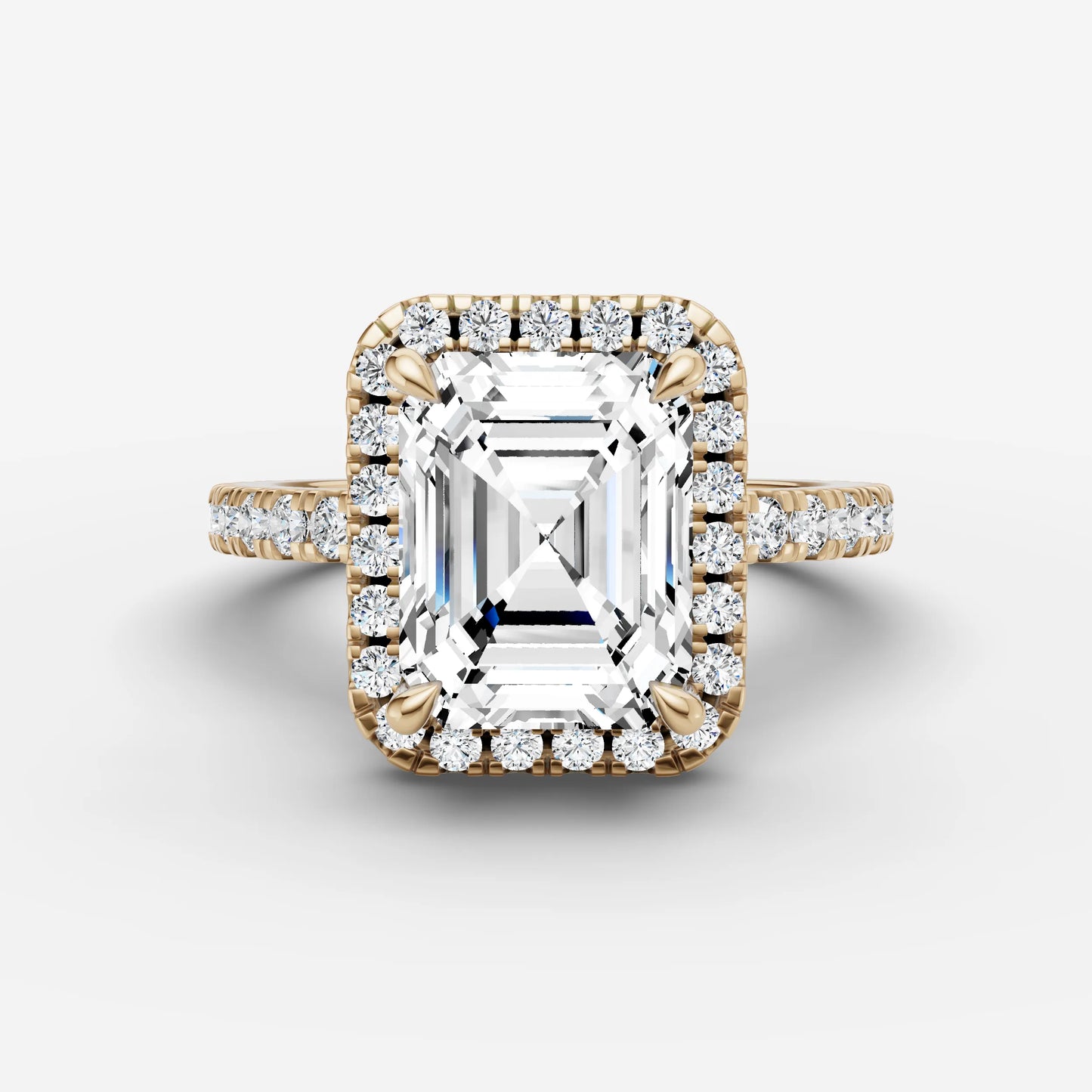 Halo & Pave - Emerald