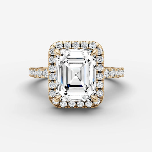 Halo & Pave - Emerald