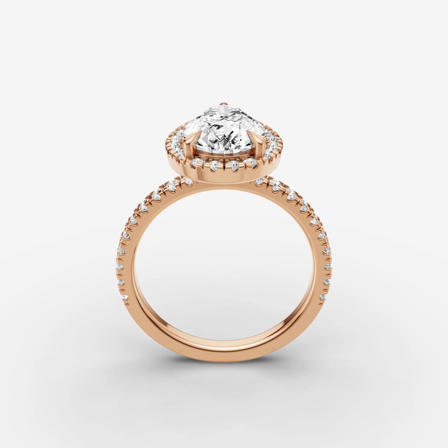 Halo & Pave - Pear