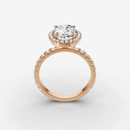 Halo & Pave - Oval
