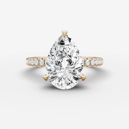Hidden Halo & Pave - Pear