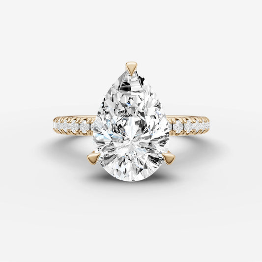 Hidden Halo & Pave - Pear